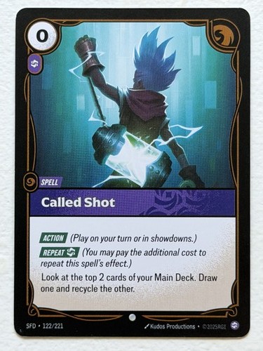 Called shot sfd - shot, sfd-122/221